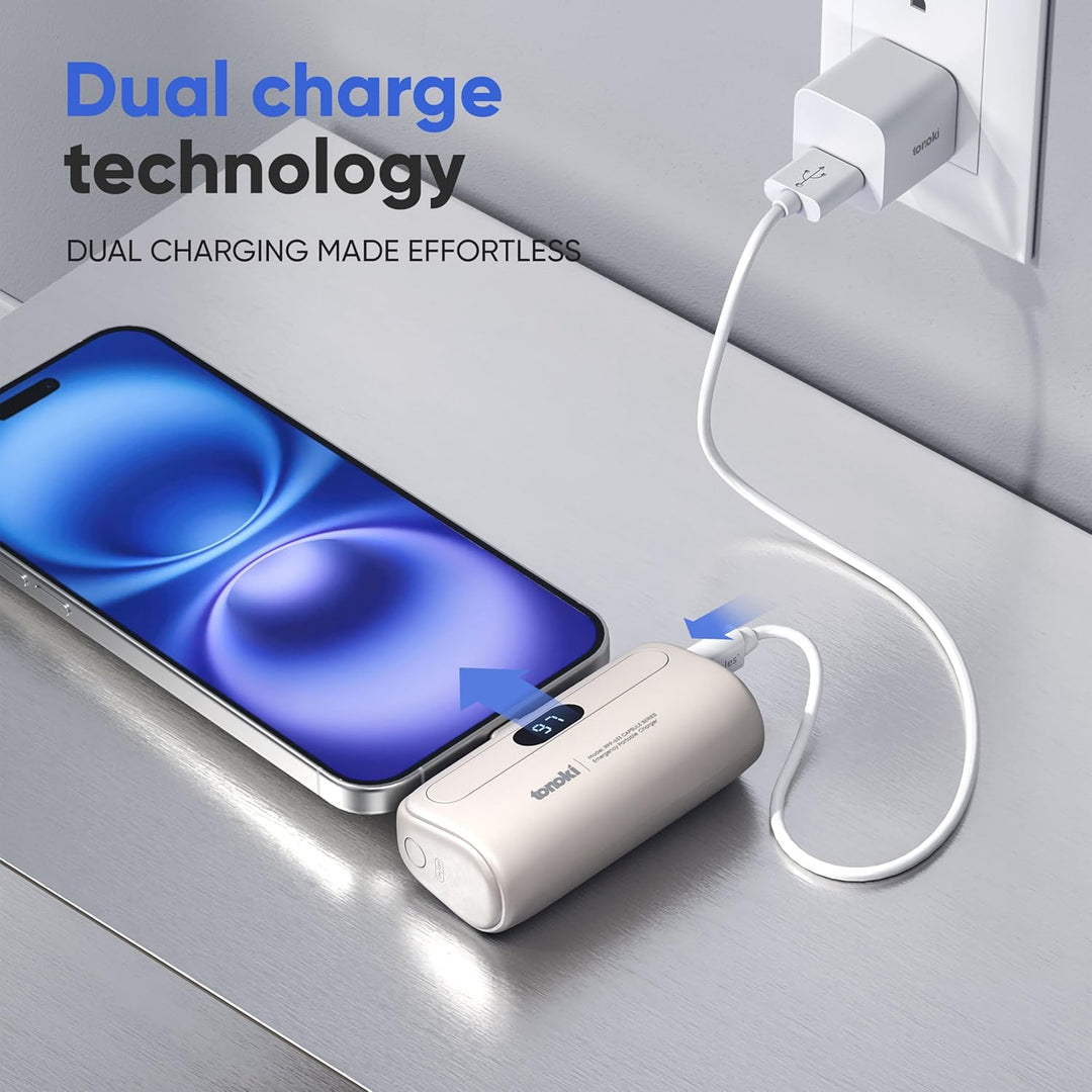 TONOKI Cargador portátil USB-C de 5000 mAh, para iPhone 17\/16\/15,...