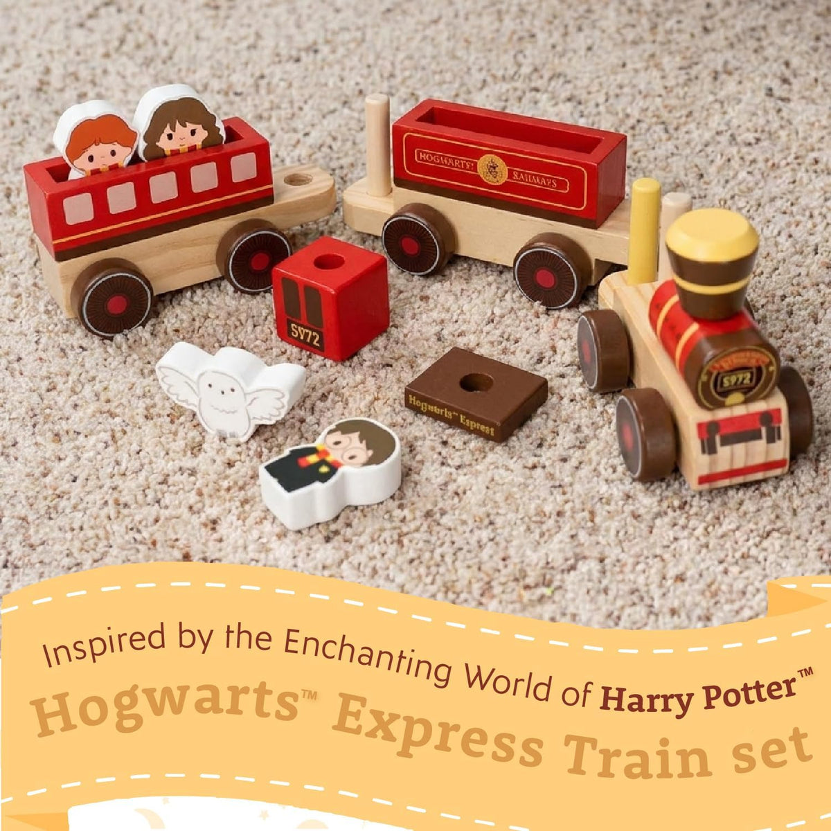 KIDS PREFERRED Harry Potter Hogwarts Express - Juego de tren de madera