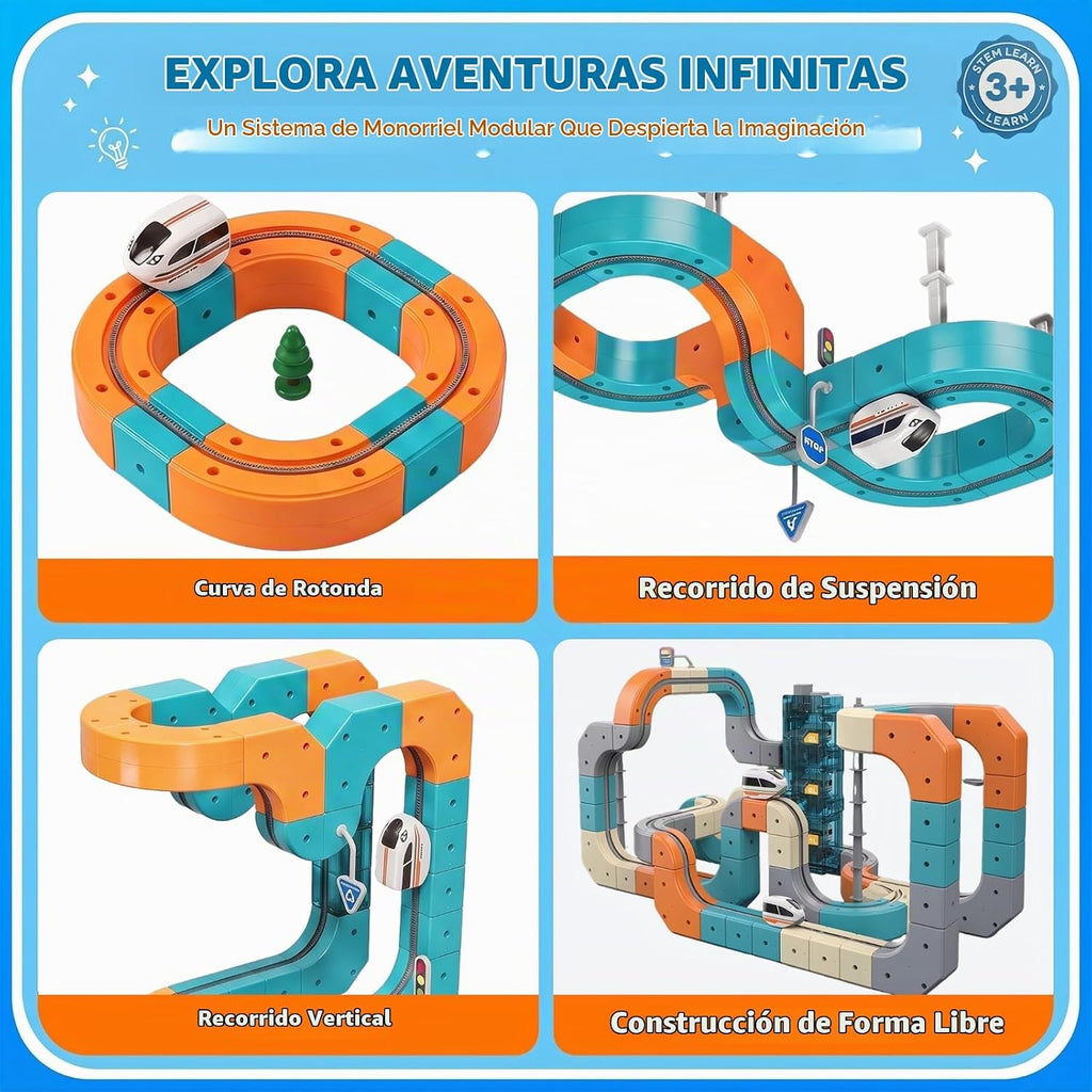 Conjuntos de tren, conjunto modular de pistas de cubo de bricolaje