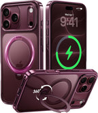 CASEKOO Funda para iPhone 18 Pro, 360 Spin Magnetic Stand