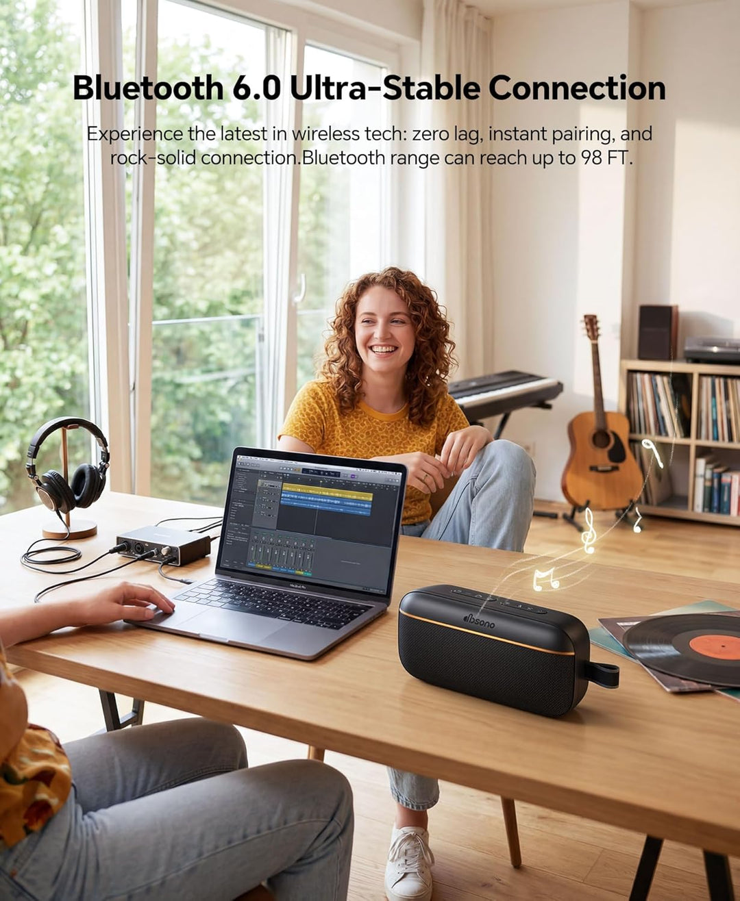 Altavoz Bluetooth portátil, 60 W Max SoundPulse 2.0 con BassBoost,...