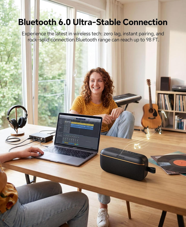 Altavoz Bluetooth portátil, 60 W Max SoundPulse 2.0 con BassBoost,...