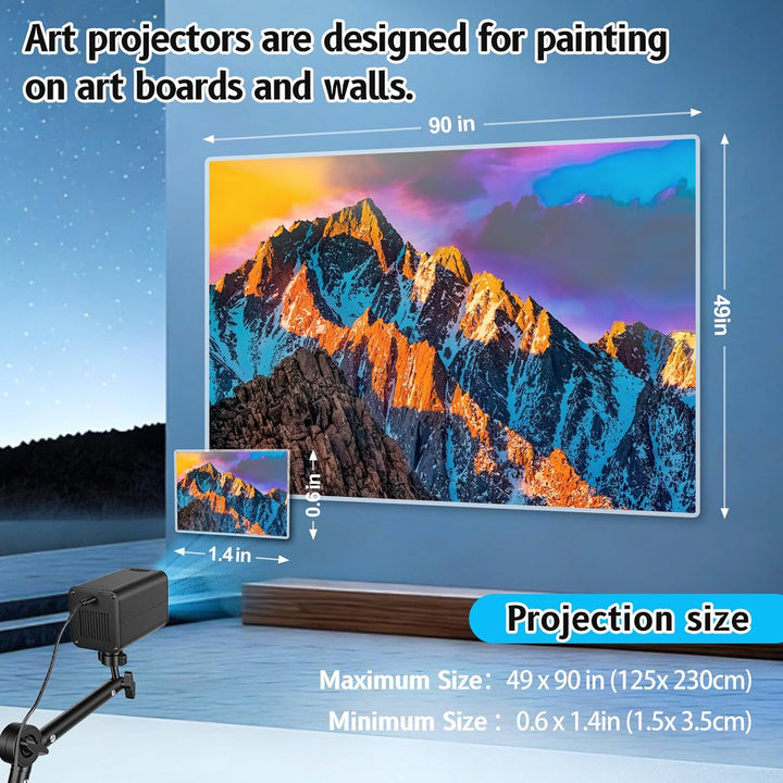 Proyector de arte para trazar y dibujar - WiFi 5G y control web sin...