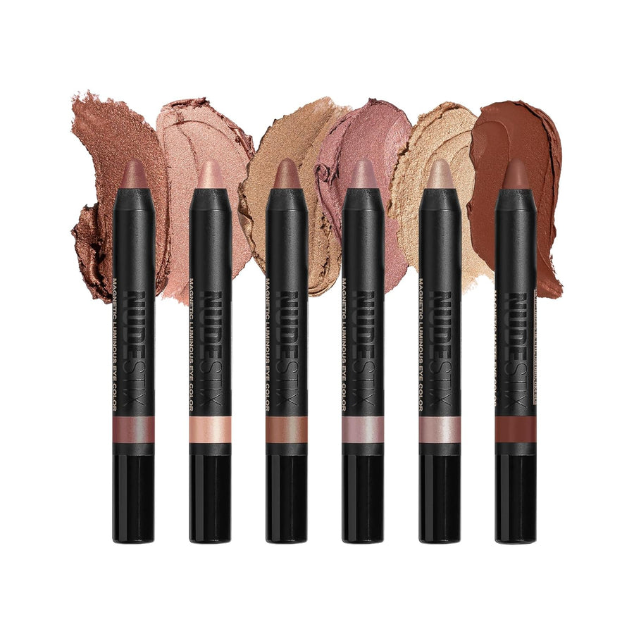 Nudestix Nude Beach - Paleta de ojos de 6 piezas, juego de lápices...