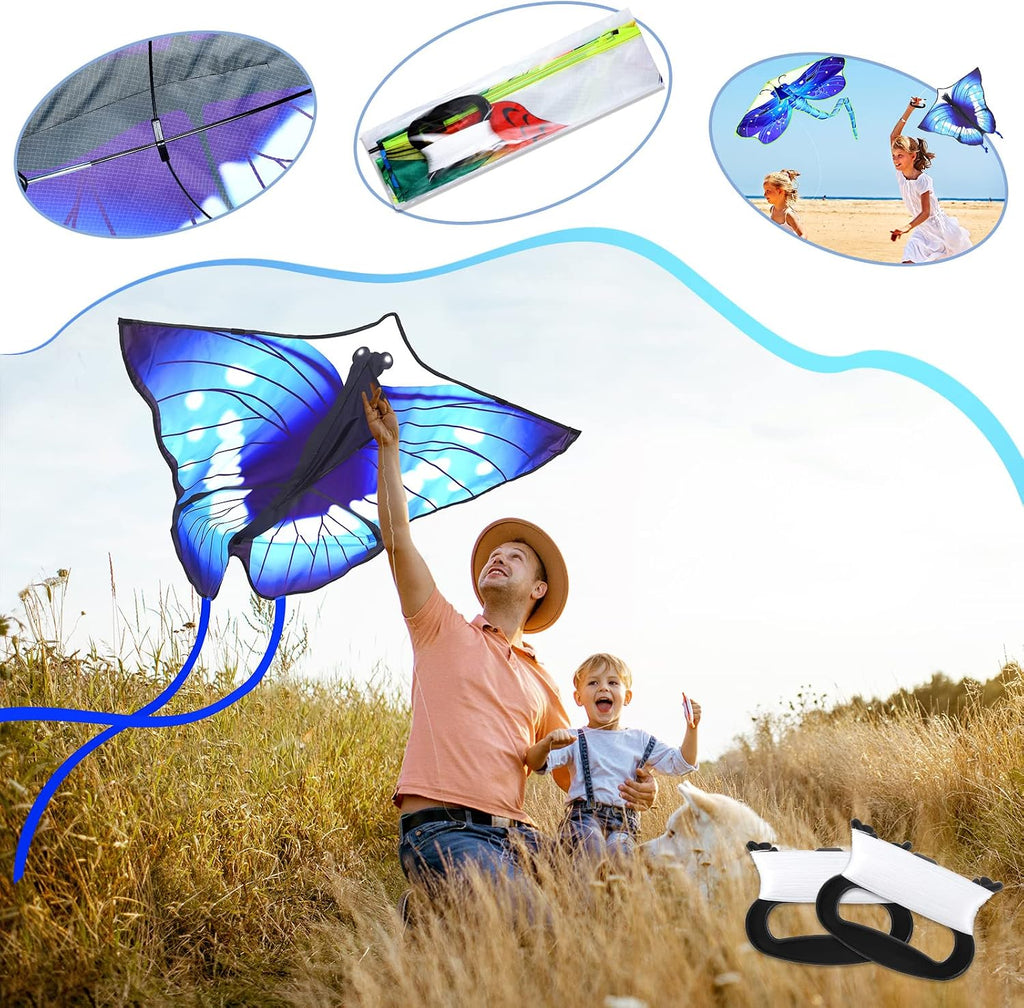 6 piezas de cometa grande para niños y adultos, juegos al aire libre
