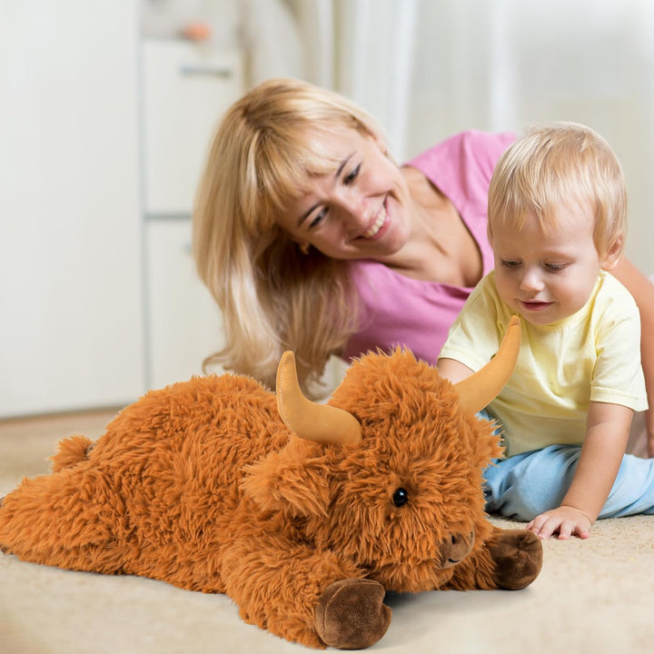 Wepop Animales de Peluche con Peso de Vaca Highland de 5 libras, Ju...