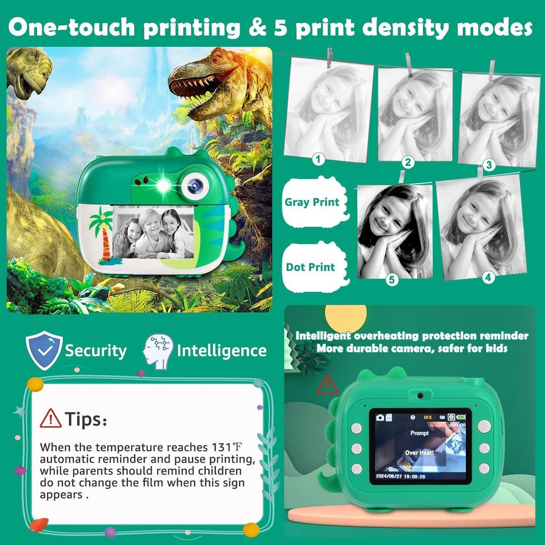 Cámara de impresión instantánea para niños, juguetes de cámara digi...