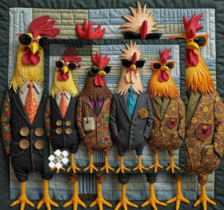 Runway Roosters - Rompecabezas de 1000 piezas para adultos