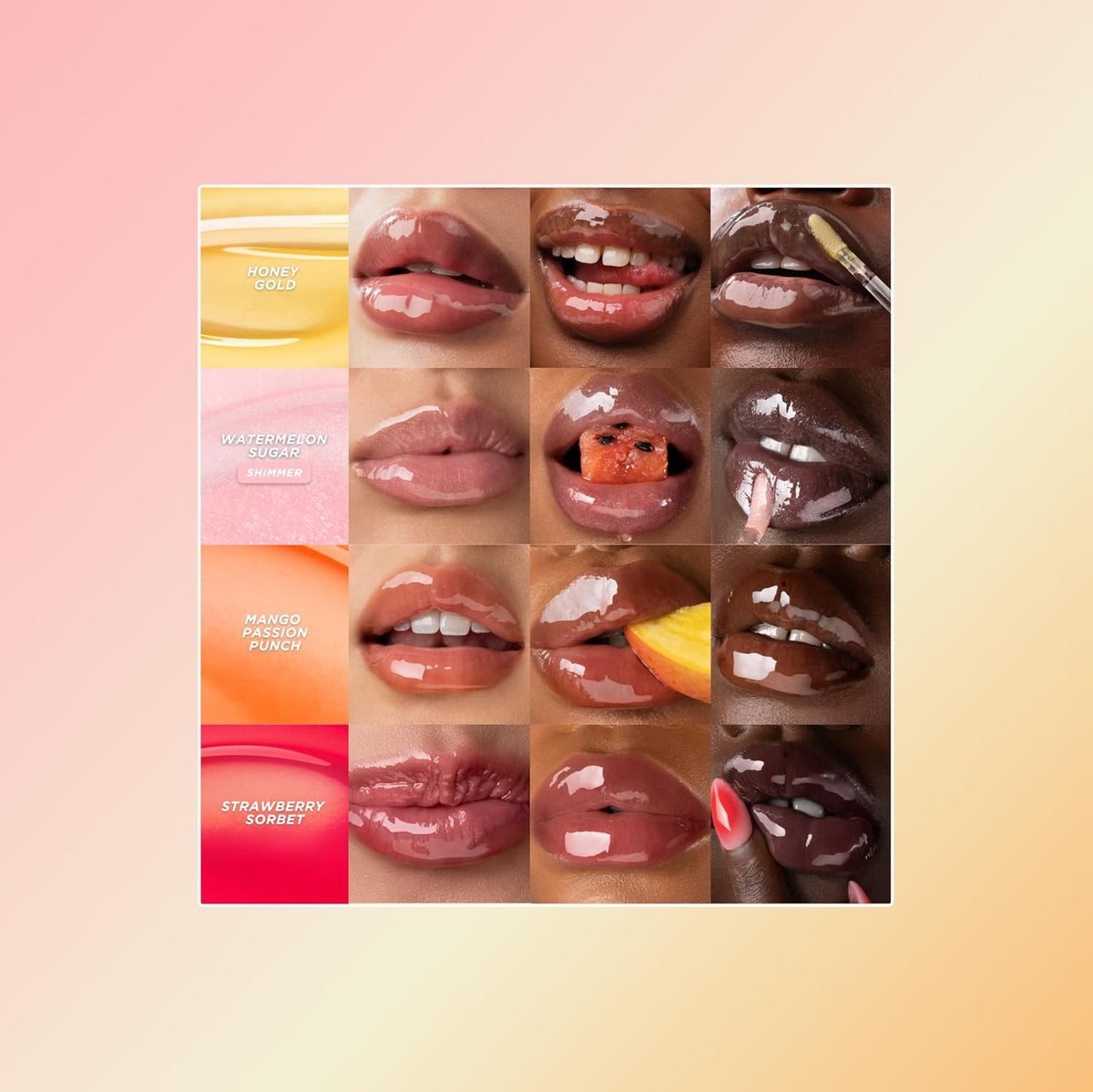 Gisou Aceite labial con infusión de miel, aceite labial hidratante...