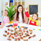 Blosssound 36 piezas de figuras de madera para el aula preescolar