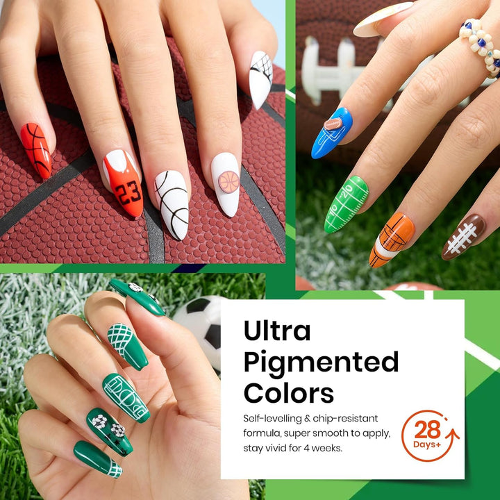 beetles Gel Polish Juego de 20 esmaltes de uñas de gel de color ros...