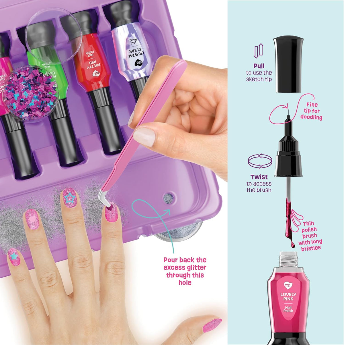 Estudio de arte de uñas para niñas regalo de cumpleaños