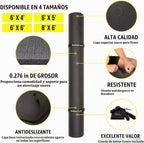 ActiveGear Alfombrilla de ejercicio grande para entrenamiento en casa | Suelo de gimnasio de entrenamiento para gimnasio en casa | Alfombrilla de entrenamiento de goma - 6 x 4 pies