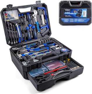 URASISTO Kit de herramientas de reparación del hogar de 366 piezas,...