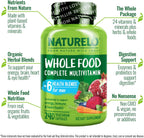 NATURELO Multivitamínicos para Hombres - Multivitamínico de Alimentos Integrales, 240 unidades