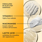 Olay Hidratante facial con vitamina C, crema iluminadora para mujer...