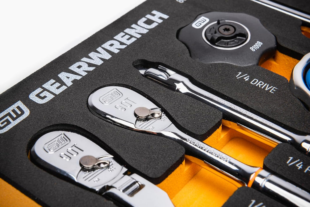 GEARWRENCH Juego de herramientas de trinquete y accionamiento 90T d...