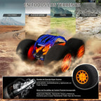 Coches de acrobacias RC de interior con control remoto y juguetes con ruedas suaves, coches RC para niños, interior y exterior, con faro LED y acrobacias locas, volteos de 360°, vehículo de doble cara