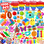 1000 piezas a granel de recuerdos de fiesta para niños, paquete de juguetes de jugueteo, rellenos de calcetines, cofre de caja del tesoro, fiesta de cumpleaños, premios de carnaval para el aula