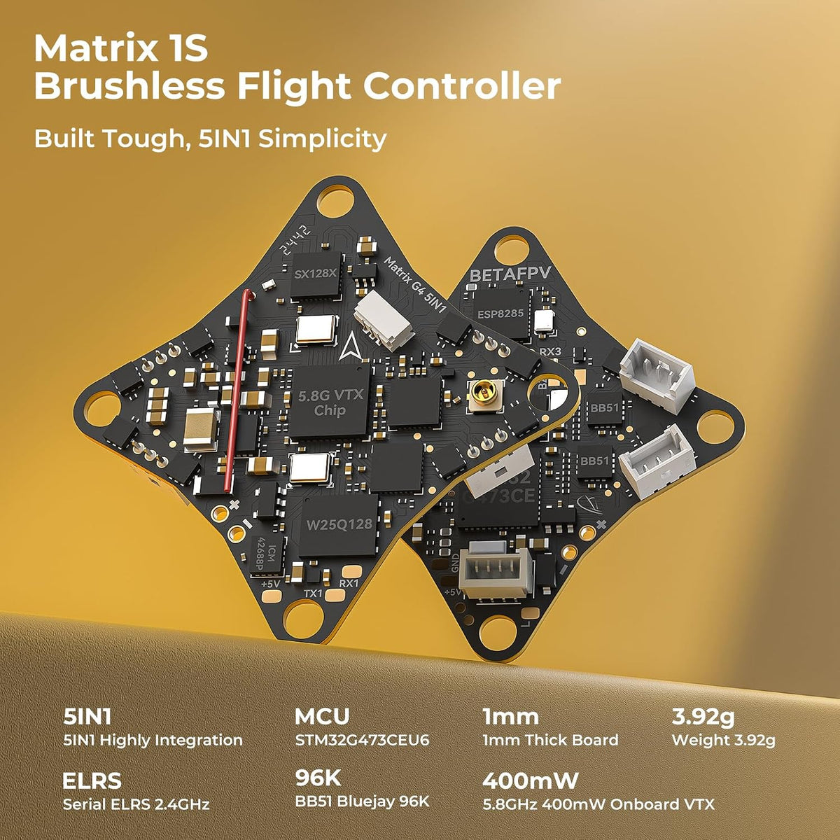 BETAFPV Meteor75 Pro Matrix 1S sin escobillas Whoop Quadcopter para FPV