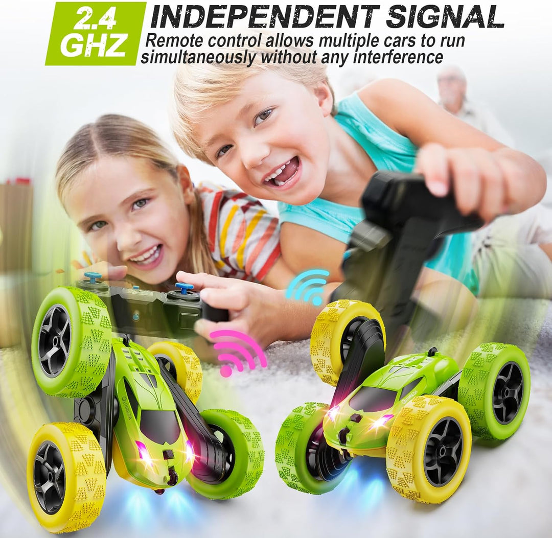 QUNREDA - Coche a control remoto, juguetes de coche RC para niños d...