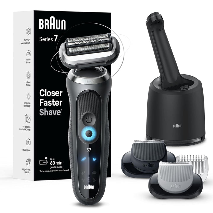 Braun Afeitadora eléctrica para hombre, Series 7 7177cc, afeitado e...