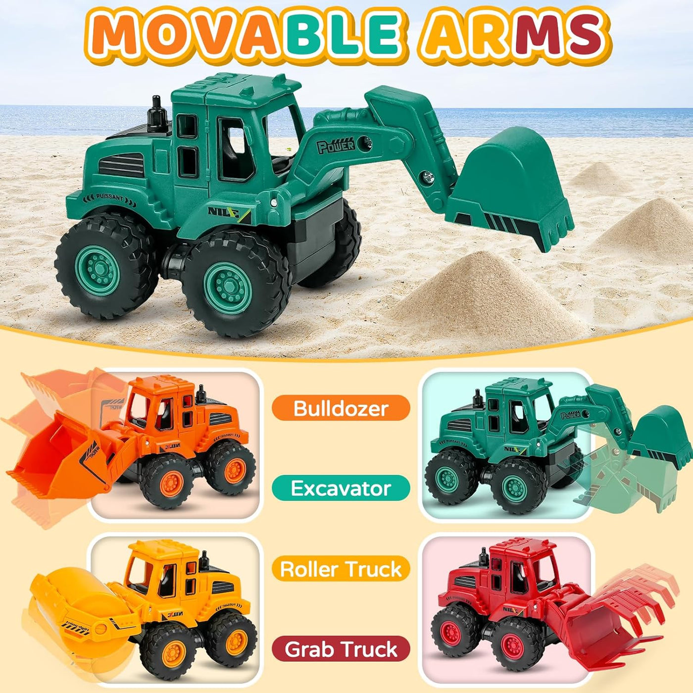 Beestech Juguetes de construcción para niños y niñas de 3