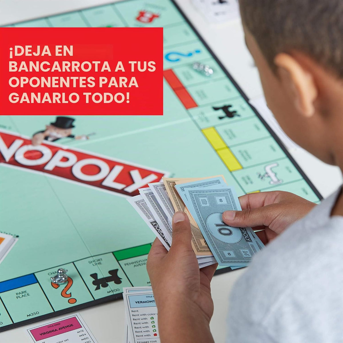 Monopoly - Juego de mesa familiar para 2 a 6 jugadores y niños a partir de 8 años, incluye 8 tokens (Edición Token Vote)