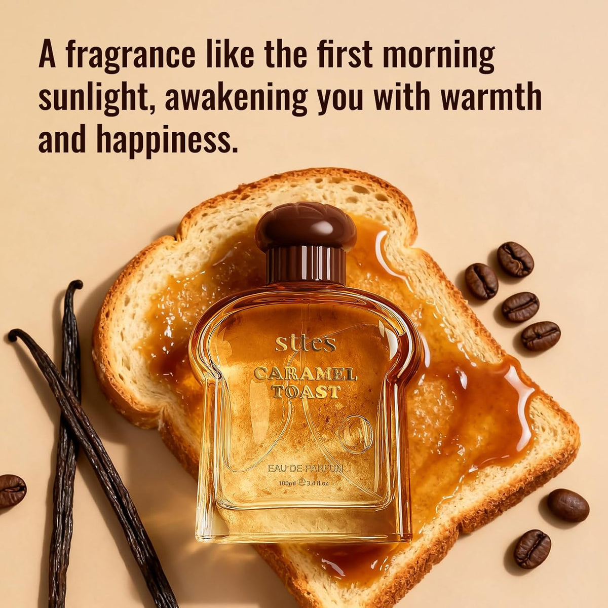 Sttes Caramel Toast Eau de Parfum, fragancia cálida de gourmand con...