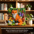 Fox Animal - Juego de minibloques de construcción 3D para adultos, juego de construcción de bosque de micro ladrillos, decoración de pared para el hogar o exhibición de escritorio