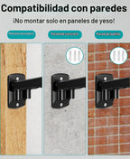 MOUNT PRO Soporte de pared para monitor dual para 2 pantallas de computadora de hasta 32 pulgadas, brazo de pared de doble monitor con capacidad para hasta 19.8 libras cada uno, soporte de monitor de