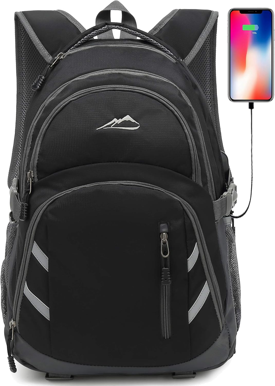 ProEtrade - Mochila para universidad con puerto de carga USB, para...