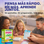 Juegos de mesa de trivia para niños y adultos - Set de 4 cartas Más Alto o Más Bajo