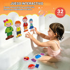 Juguetes de baño para bebés de 1 a 3 años, 32 piezas de juguetes