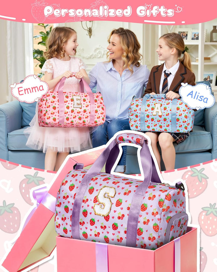 Elilier Regalos para niñas, bolsa de lona inicial para niños, linda...