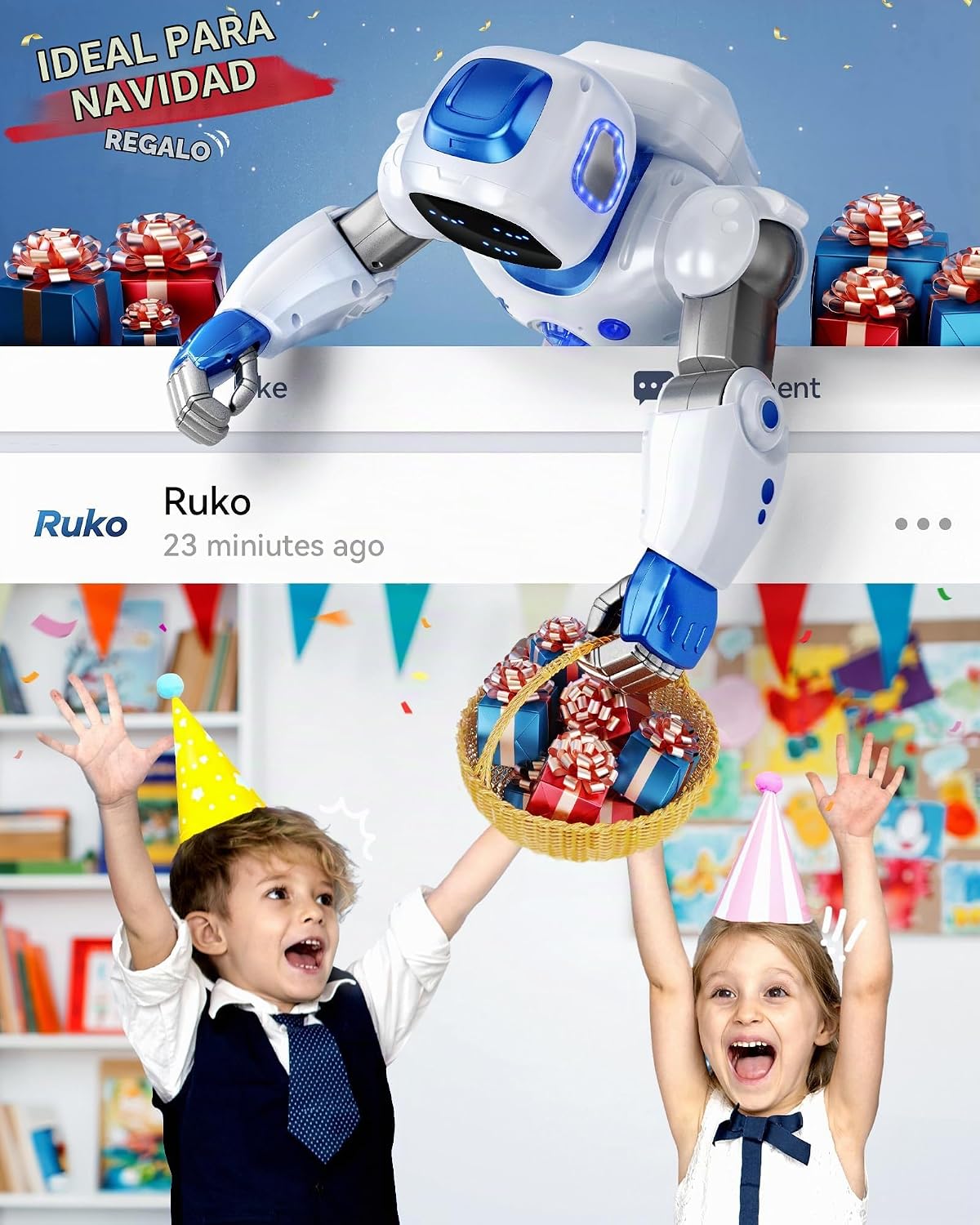 Ruko 1088 y 6088 Robot de juguetes programables para niños, para niños y niñas