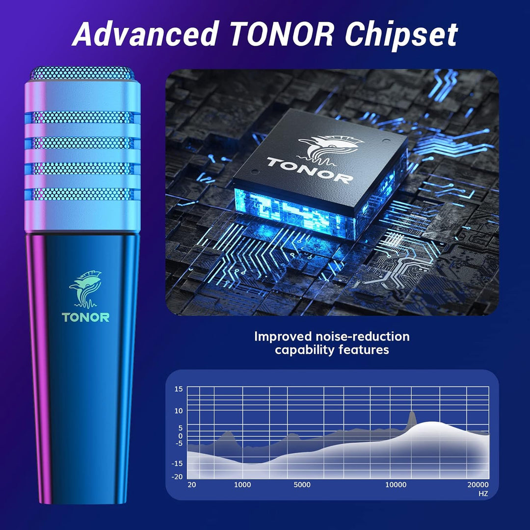 TONOR Micrófono USB para juegos, juego de microfono de transmisión...