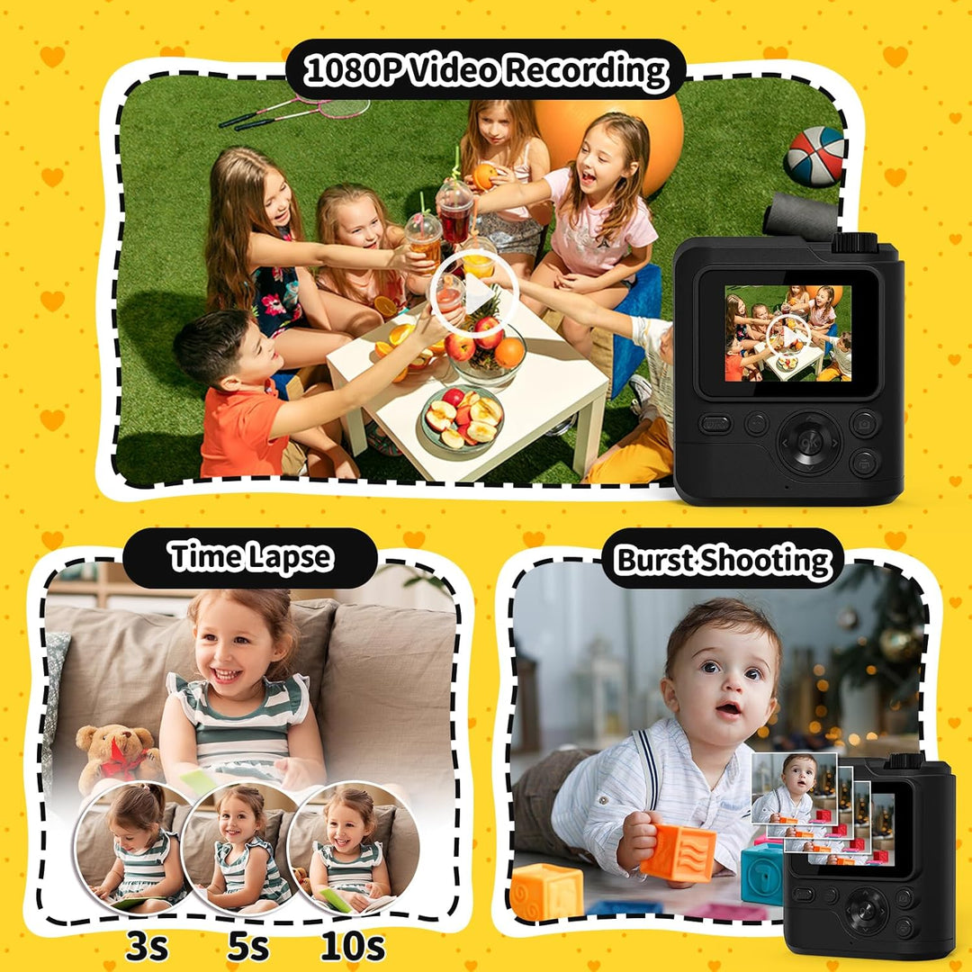 Gofunly Impresión instantánea de cámara para niños, juguete de cáma...