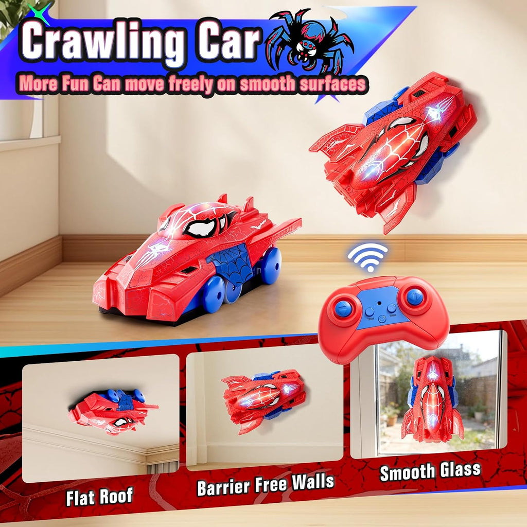 Coche de escalada de pared de araña, juguetes de control remoto para