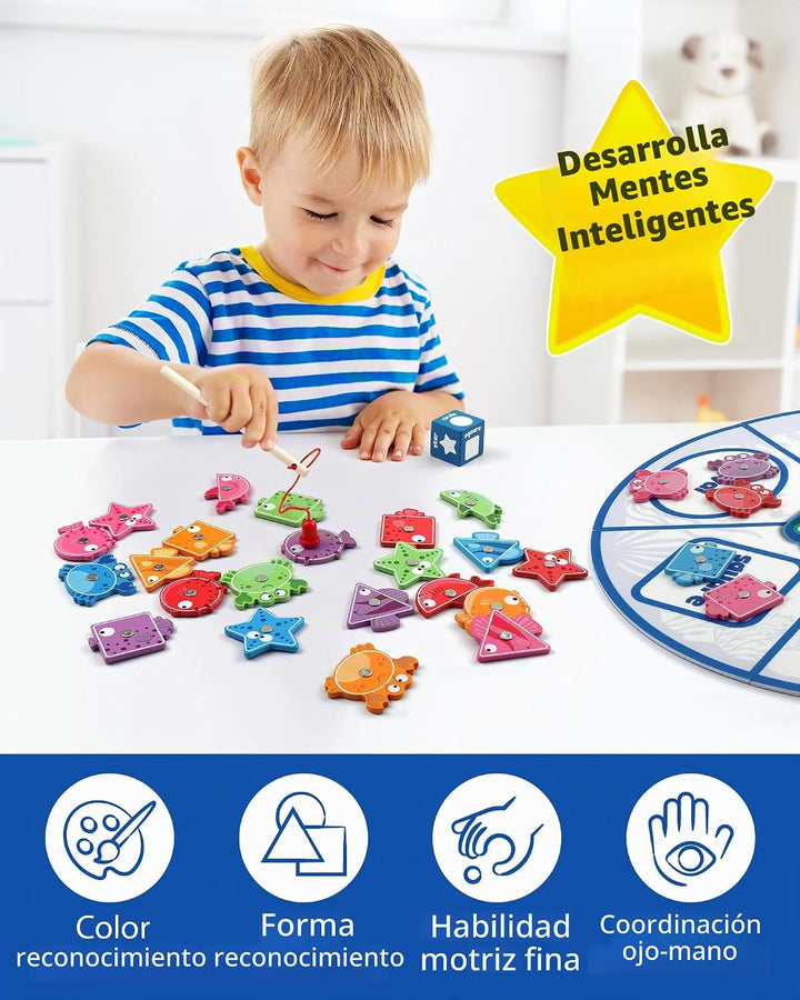 Coogam - Juguete Montessori para niños pequeños, juego de pesca mag...