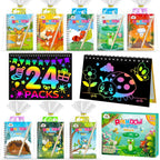 ZMLM Paquete de 24 cuadernos con diseño de arco iris para niños, recuerdos