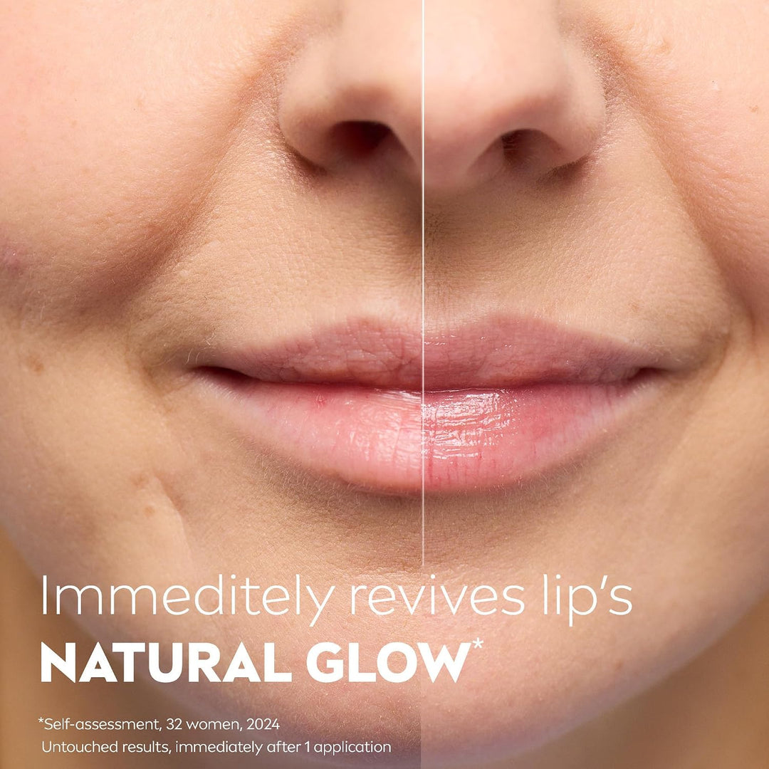 NIVEA Glowy Lips, bálsamo labial vegano con ácido hialurónico, vita...