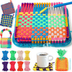 IQKidz Kit de telar de tejer, manualidades y manualidades para niños y adultos, regalo ideal para niñas de 5, 6, 7, 8 a 12 y 13 años, fácil actividad de tejer para principiantes, 224 bucles de manualidades