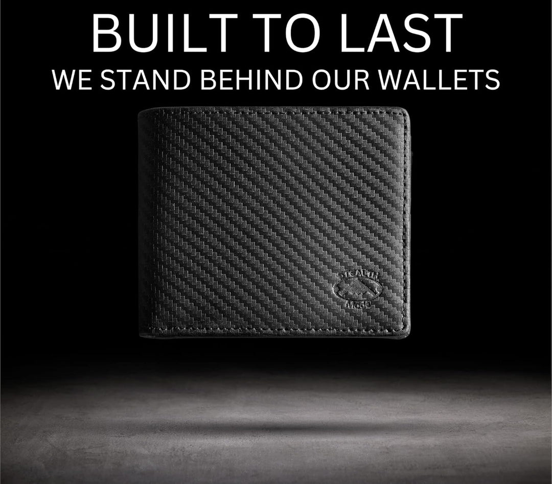 Stealth Mode Billetera de cuero para hombre. Billetera con RFID + 8...