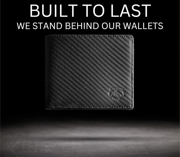 Stealth Mode Billetera de cuero para hombre. Billetera con RFID + 8...
