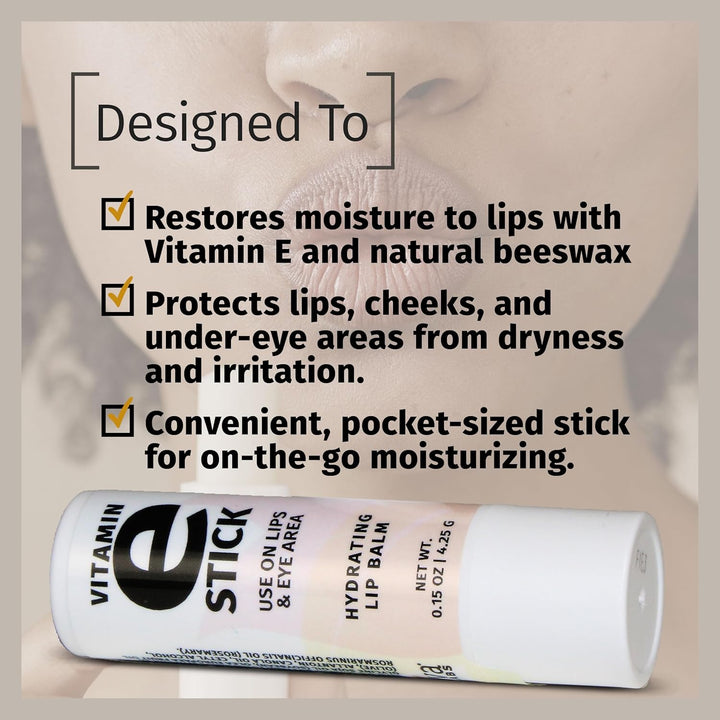 Reviva Labs Vitamin E Stick - Bálsamo labial hidratante para labios...
