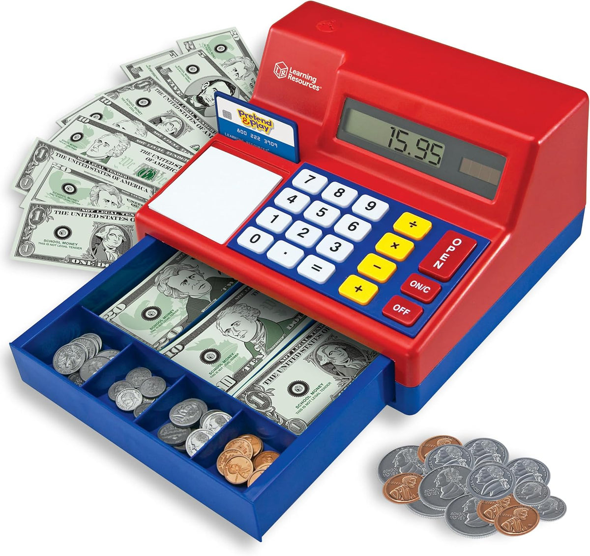 Juguete de registro de calculadora de simulación y juego de recursos de aprendizaje