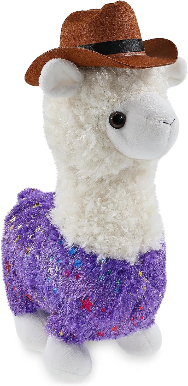 DolliBu Sparkle Eyes - Sombrero de vaquero de peluche de