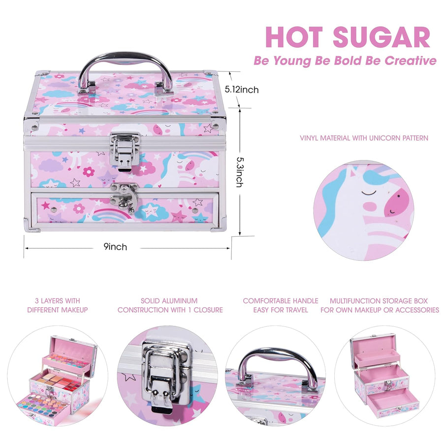 Hot Sugar Kit de maquillaje para adolescentes con estuche de tren r...