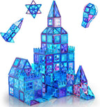Azulejos magnéticos, 116 bloques de construcción magnéticos, bloques magnéticos de diamante 3D, juguetes de construcción para niños, juguetes educativos para niños y niñas de 3, 4, 5, 6, 7, 8